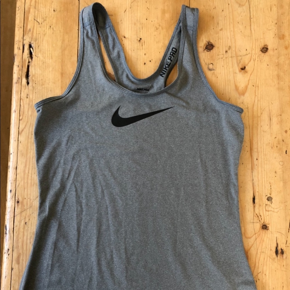 Grey Nike Pro dry fit tank
